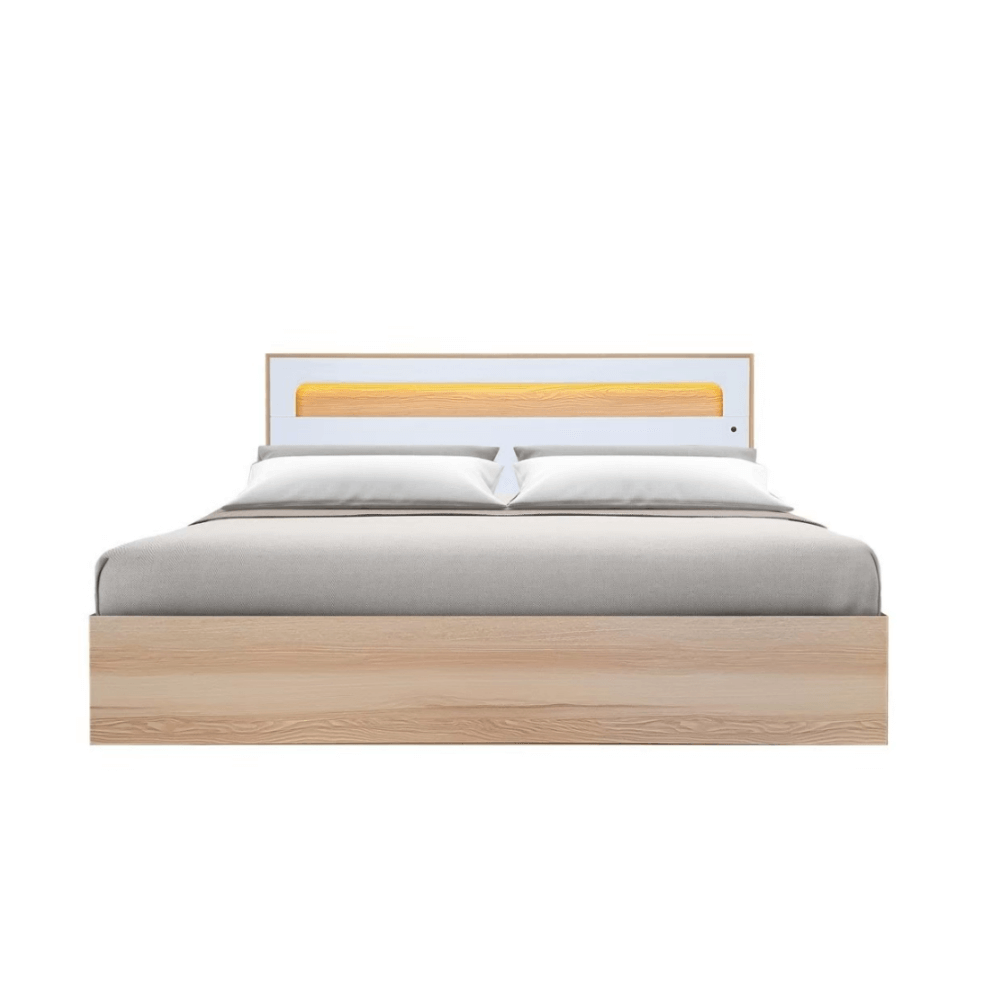 ชุดห้องนอน 6 ฟุต WISDOM DESIGN FURNITURE รุ่น ARISTA 7 สี แอช/ขาว_2